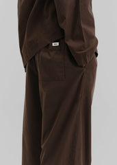 Tekla Poplin Pyjama Pants - Coffee