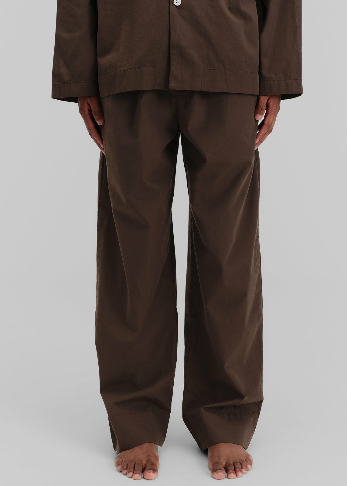 Tekla Poplin Pyjama Pants - Coffee