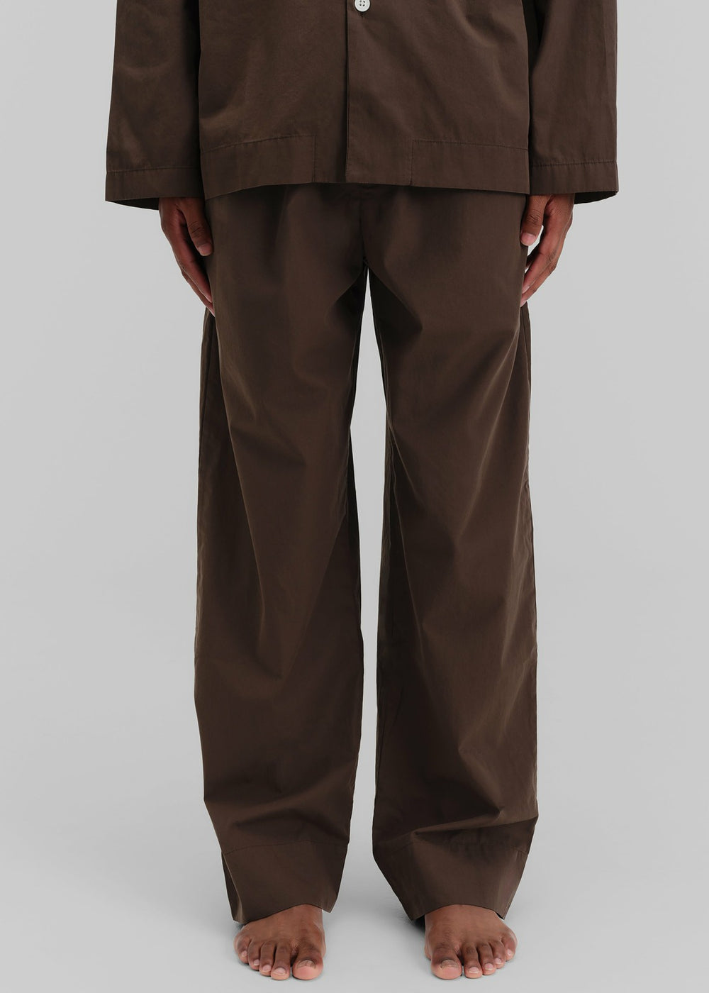Tekla Poplin Pyjama Pants - Coffee