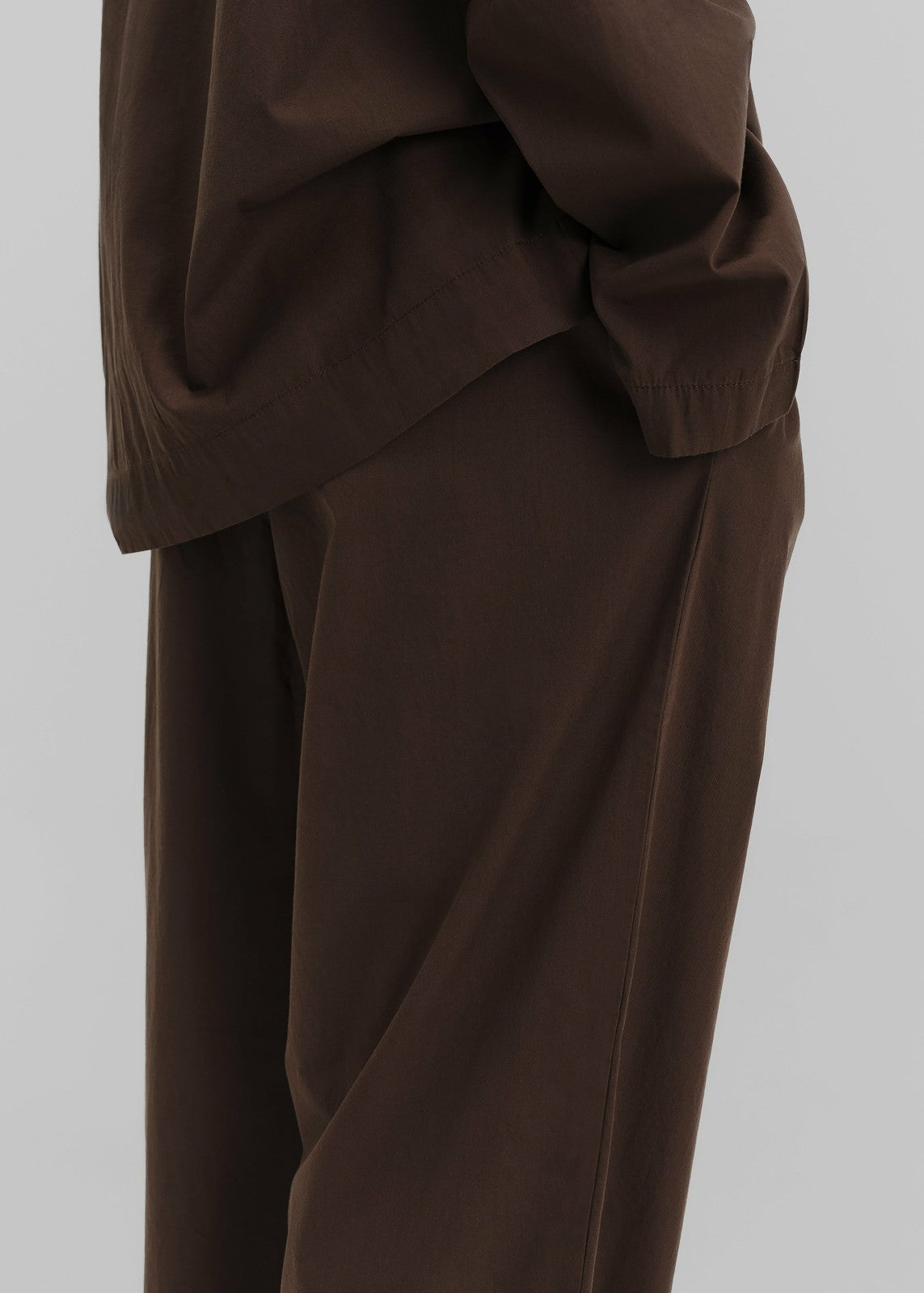 Tekla Poplin Pyjama Pants - Coffee