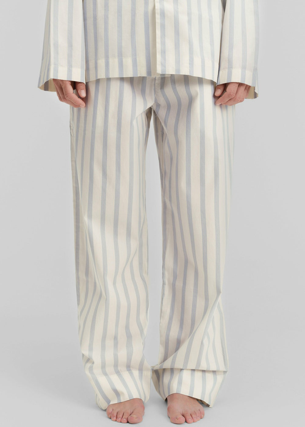 Tekla Poplin Pyjama Pants - Needle Stripes