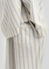 Tekla Poplin Pyjama Pants - Needle Stripes