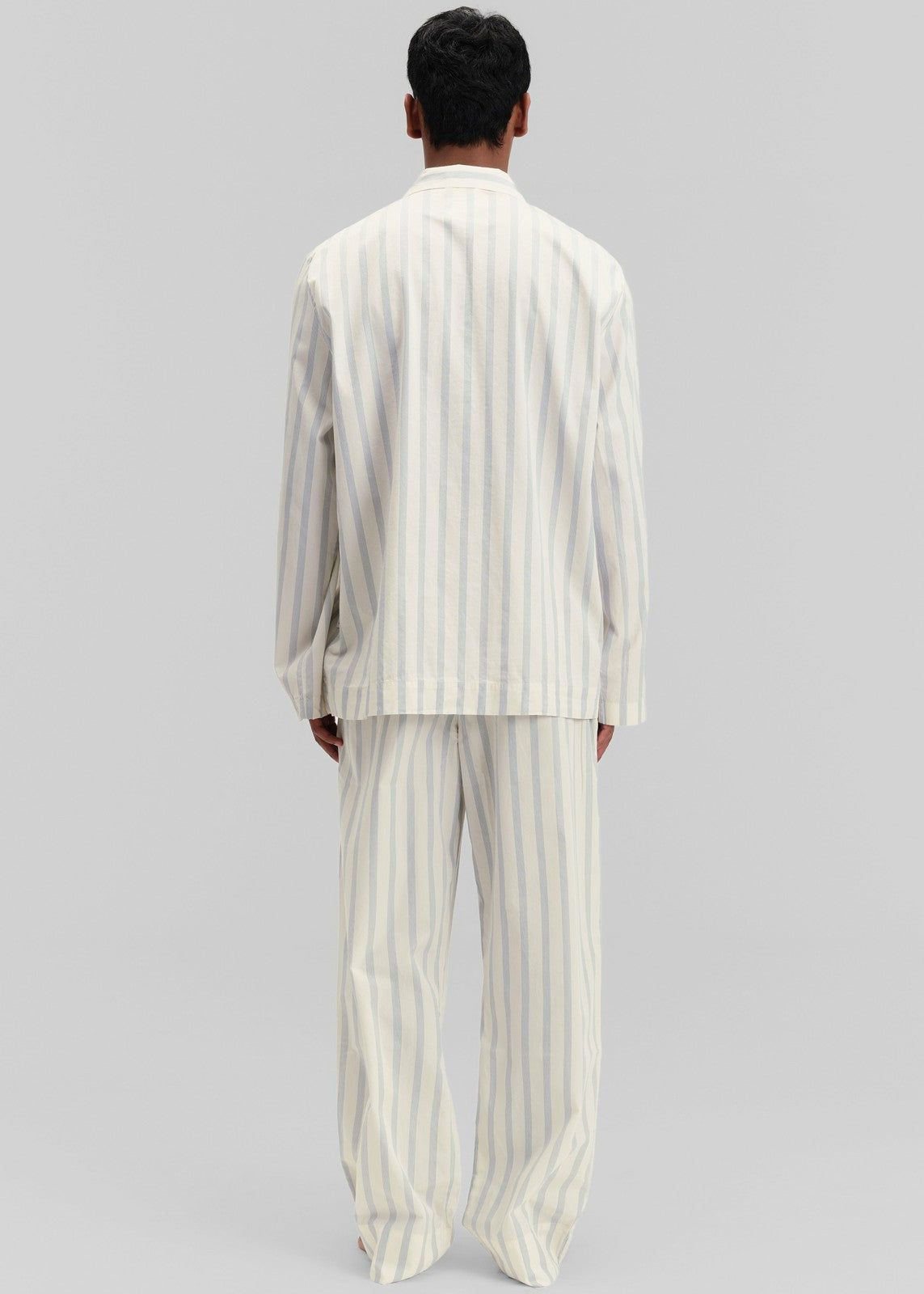 Tekla Poplin Pyjama Pants - Needle Stripes