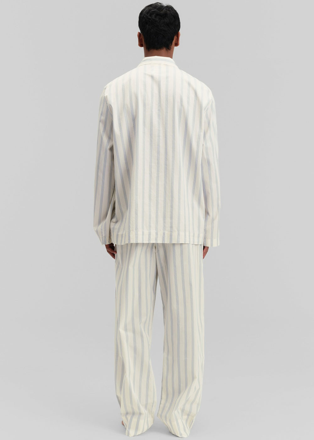 Tekla Poplin Pyjama Pants - Needle Stripes