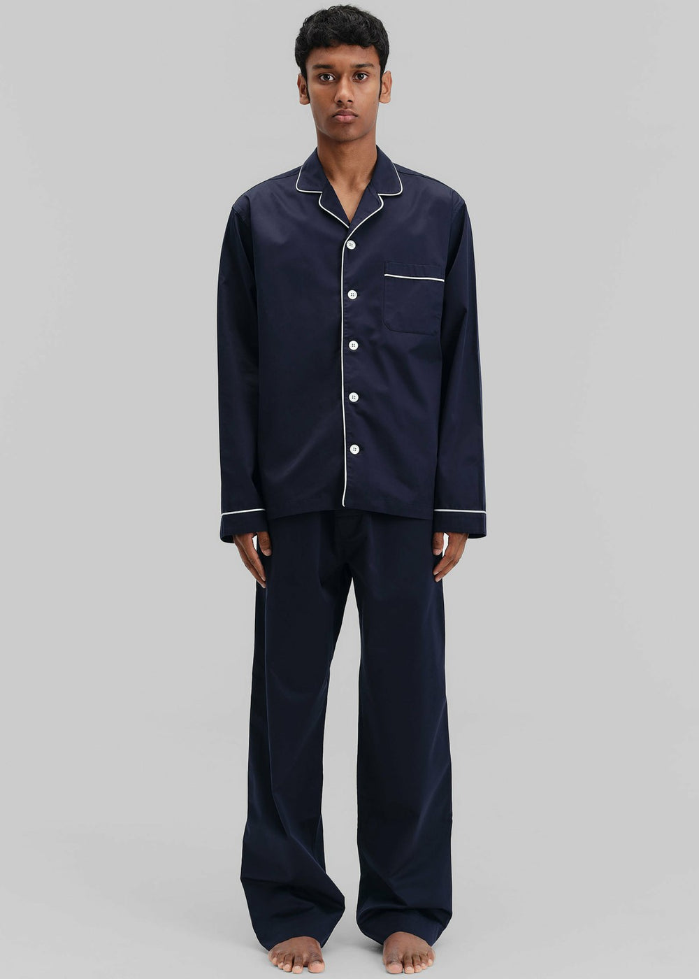 Tekla Sateen Pyjama Shirt - Chelsea