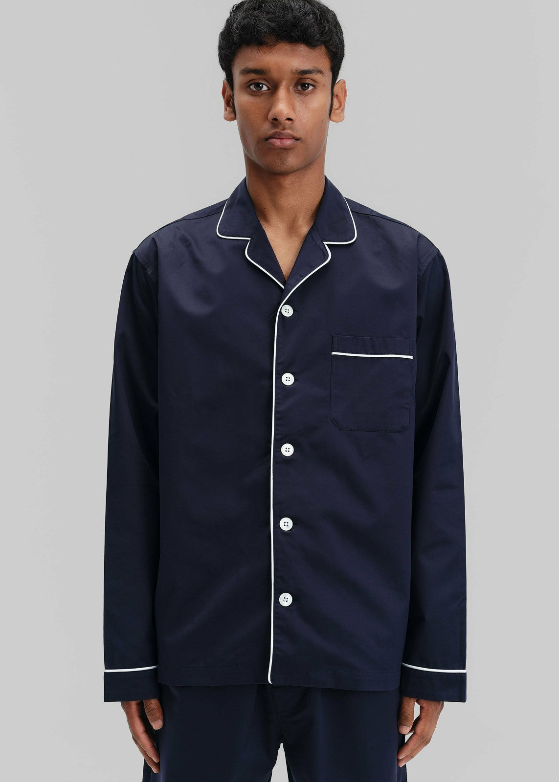 Tekla Sateen Pyjama Shirt - Chelsea