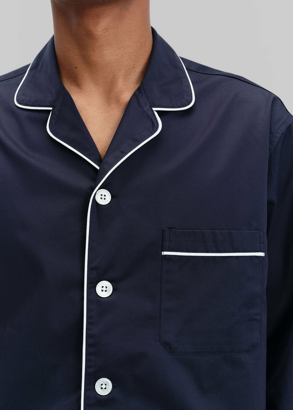 Tekla Sateen Pyjama Shirt - Chelsea