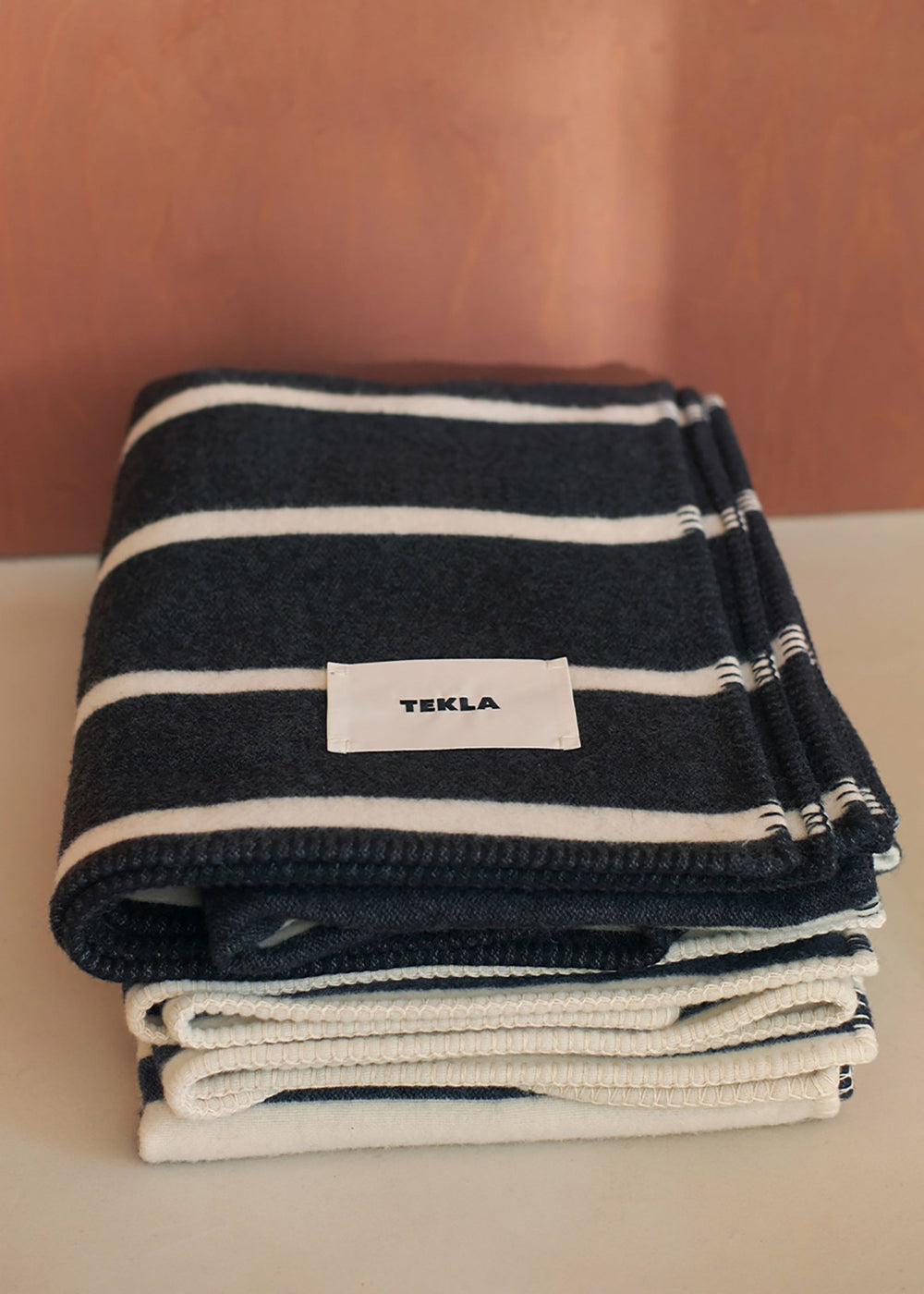 Tekla Lambswool Blanket - Starling Stripes