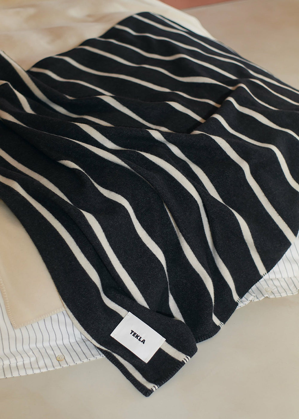 Tekla Lambswool Blanket - Starling Stripes