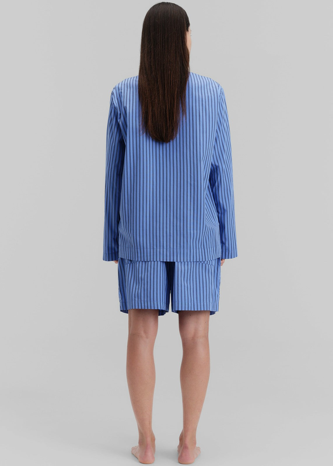 Tekla Poplin Pyjama Shirt - Boro Stripes