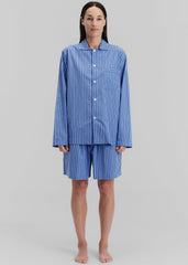 Tekla Poplin Pyjama Shirt - Boro Stripes
