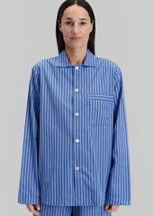 Tekla Poplin Pyjama Shirt - Boro Stripes