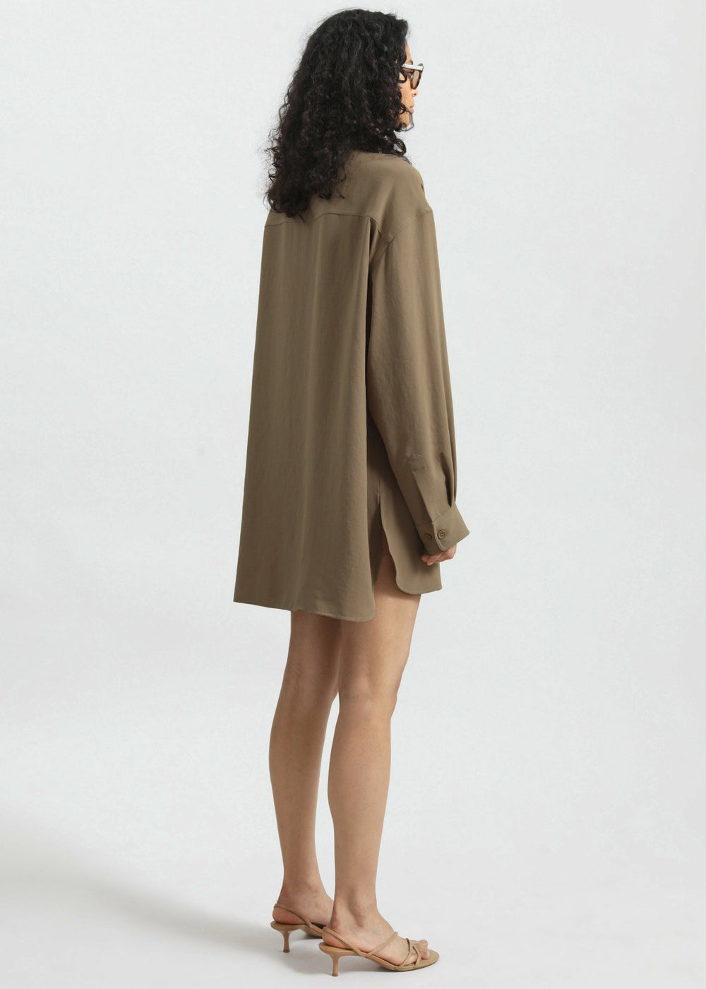 Carbis Cargo Shirt Dress - Camel