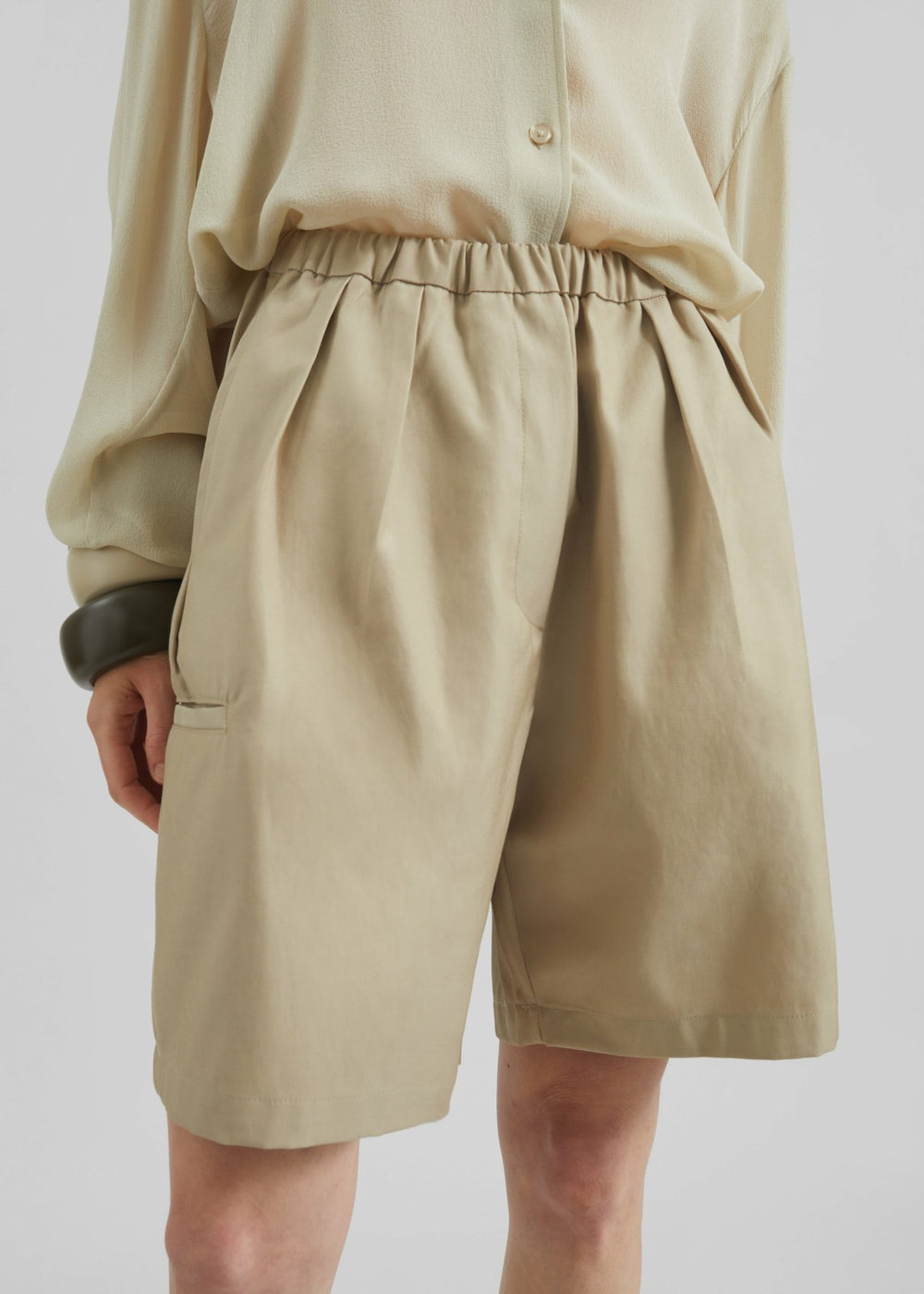 Bora Cotton Chino Shorts - Beige