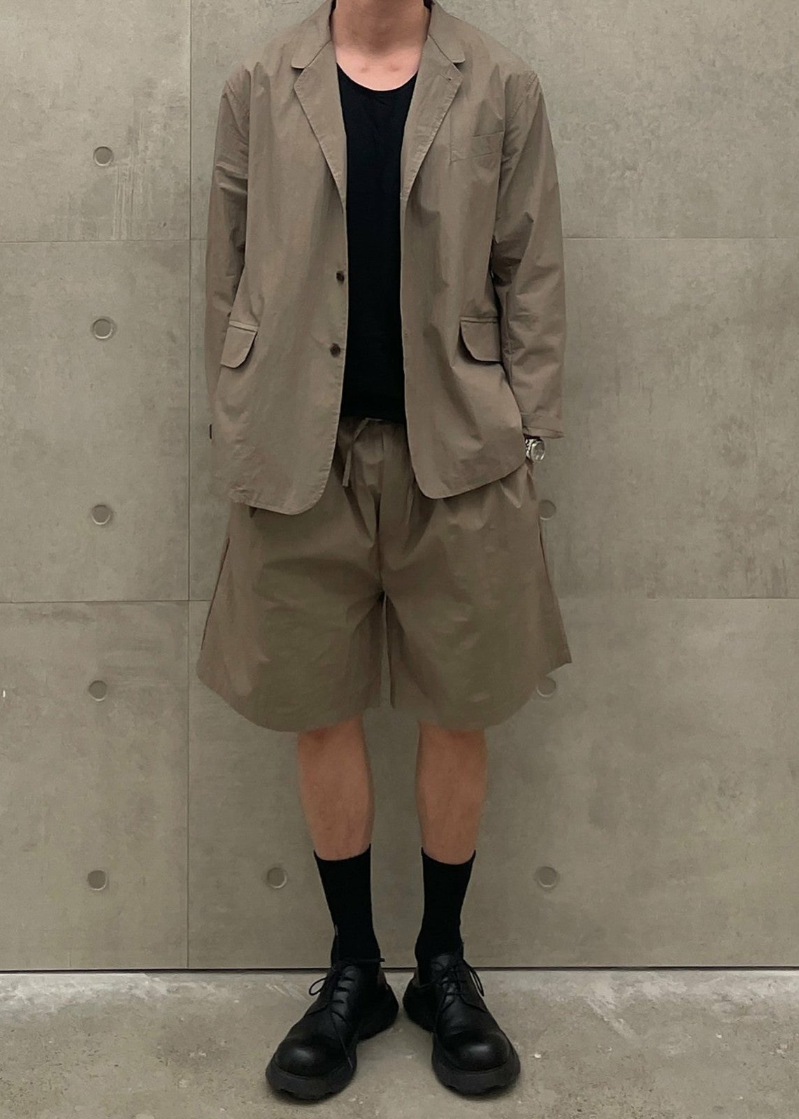 Ohio Crinkled Poplin Blazer - Taupe
