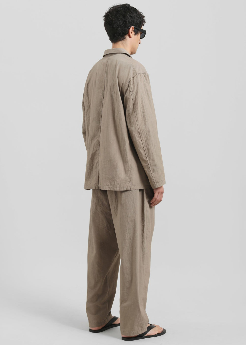 Ohio Crinkled Poplin Blazer - Taupe