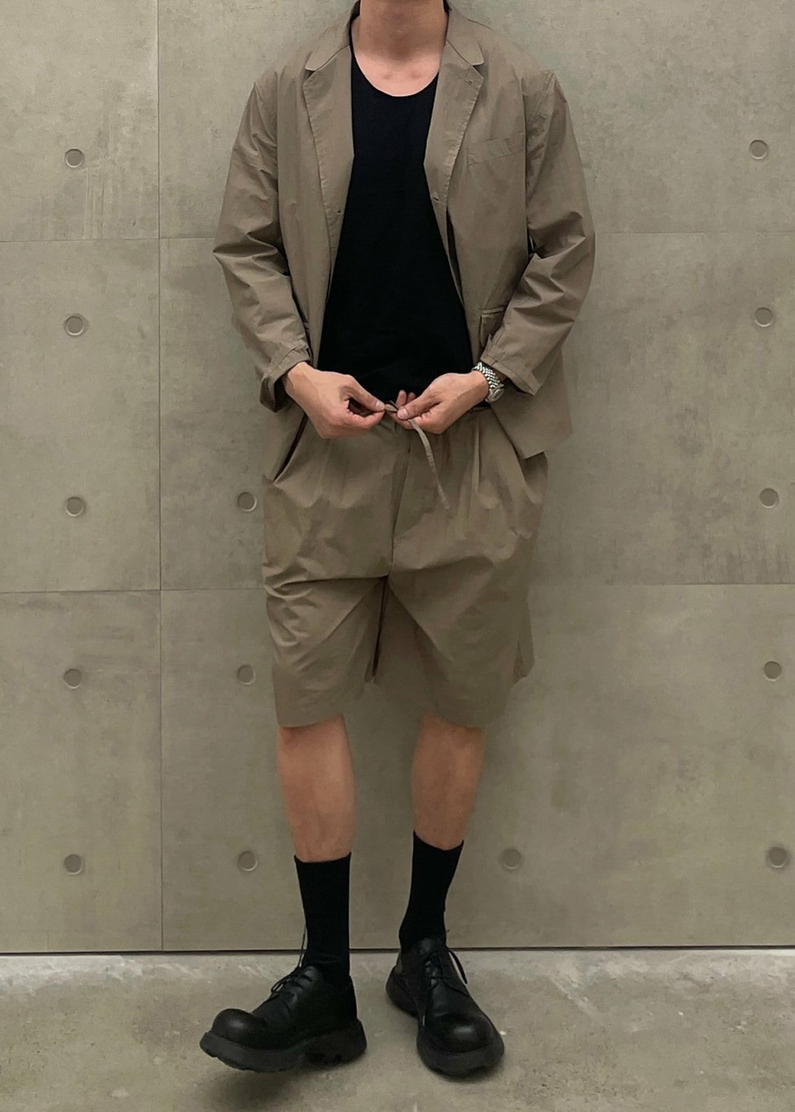 Ohio Crinkled Poplin Blazer - Taupe