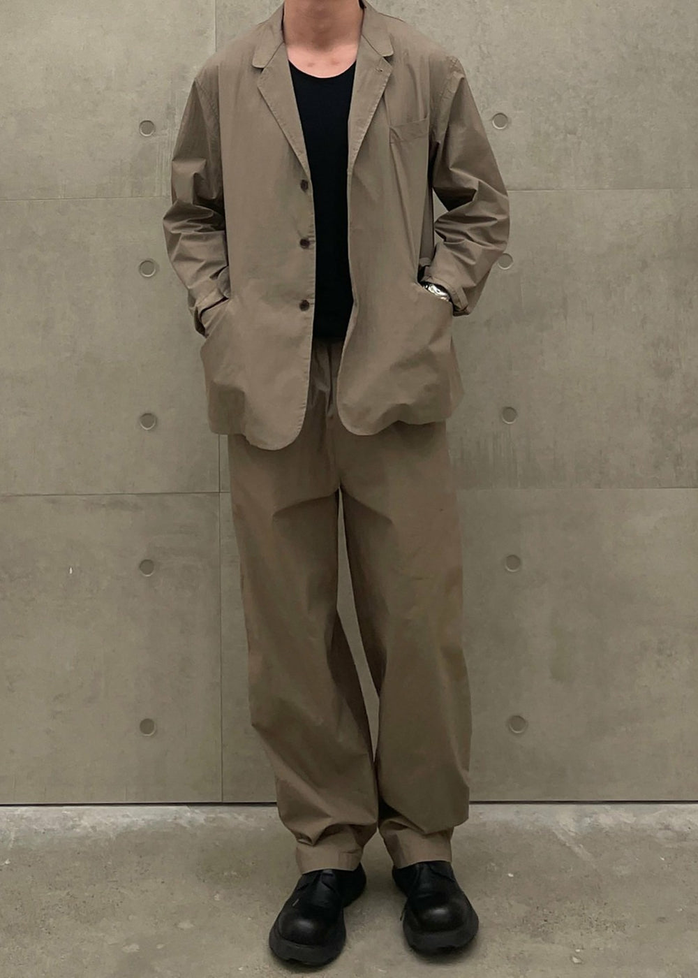 Ohio Crinkled Poplin Pants - Taupe