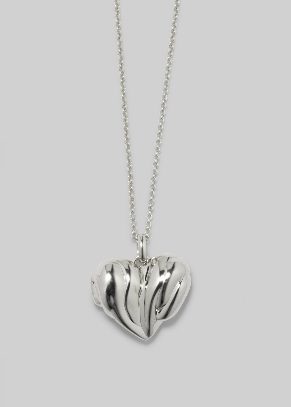 Completedworks Heart Locket Pendant Necklace - Silver
