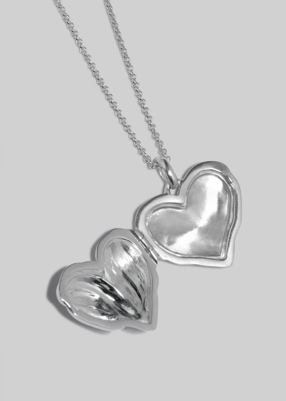 Completedworks Heart Locket Pendant Necklace - Silver