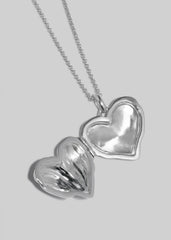 Completedworks Heart Locket Pendant Necklace - Silver