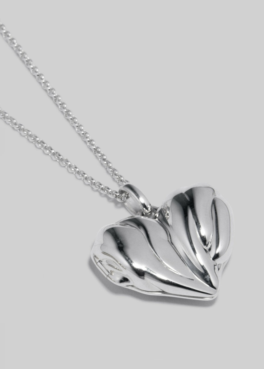 Completedworks Heart Locket Pendant Necklace - Silver