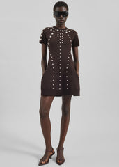 Coperni Snap Babydoll Dress - Brown