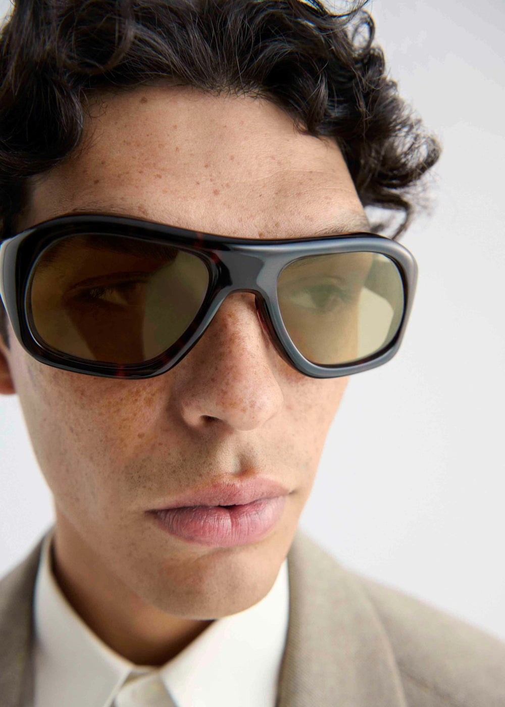 Port Tanger Gray Sunglasses - Myrrh Acetate/Olive Lens