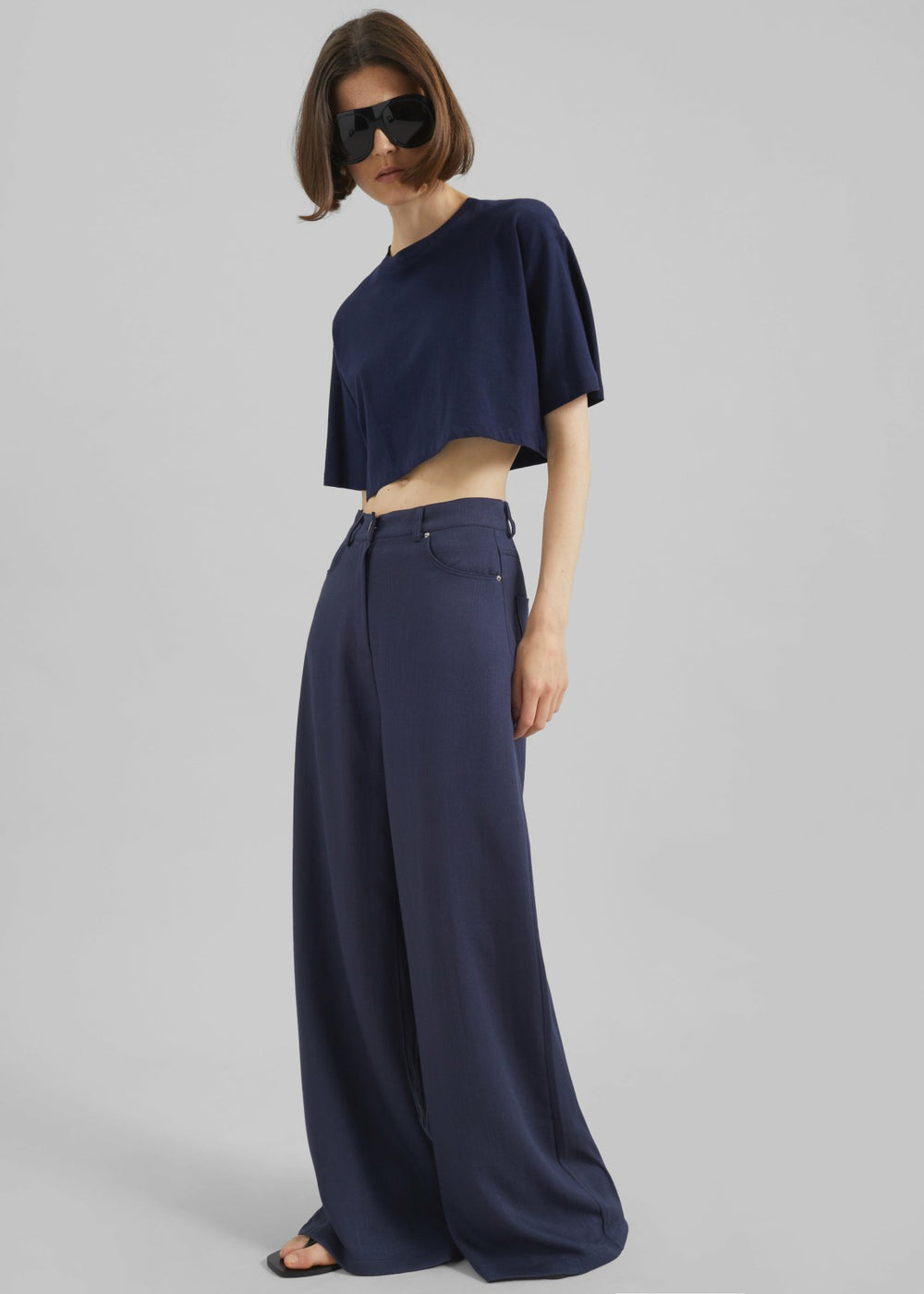 Mapello Wide Leg Pants - Navy