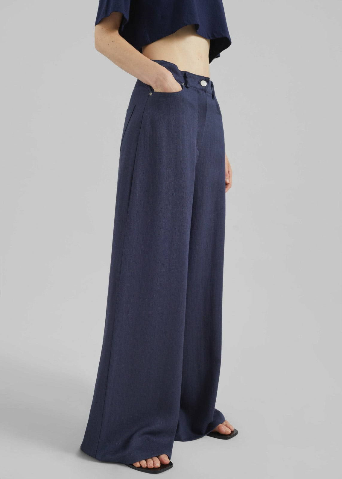 Mapello Wide Leg Pants - Navy
