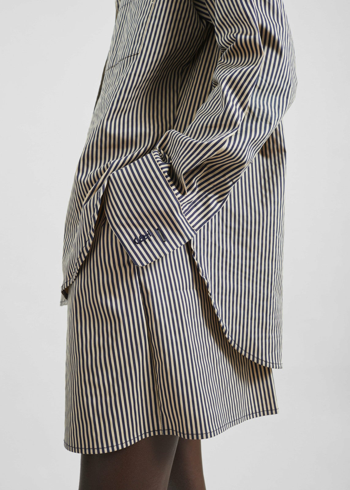 Lui Boxer Shorts - Beige/Navy Stripe