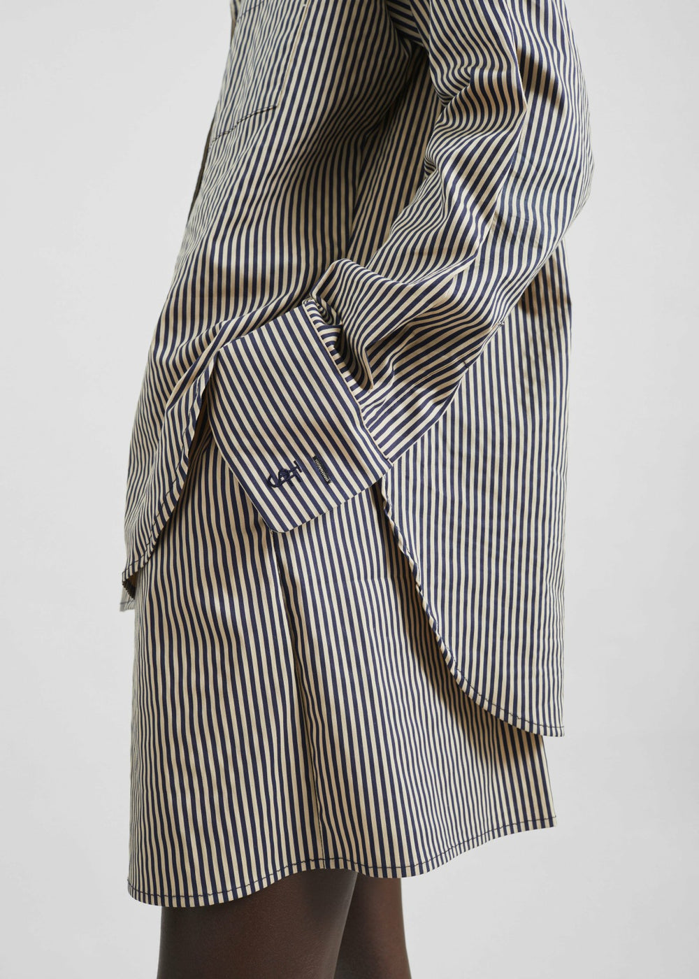 Lui Boxer Shorts - Beige/Navy Stripe