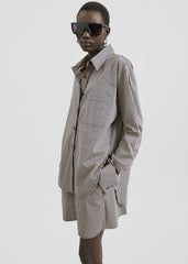 Lui Shirt - Beige/Navy Stripe