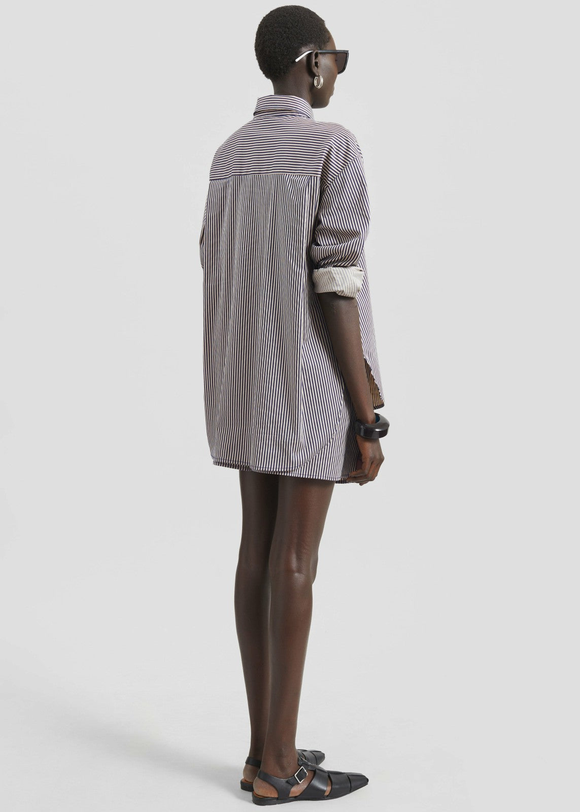 Lui Shirt - Beige/Navy Stripe