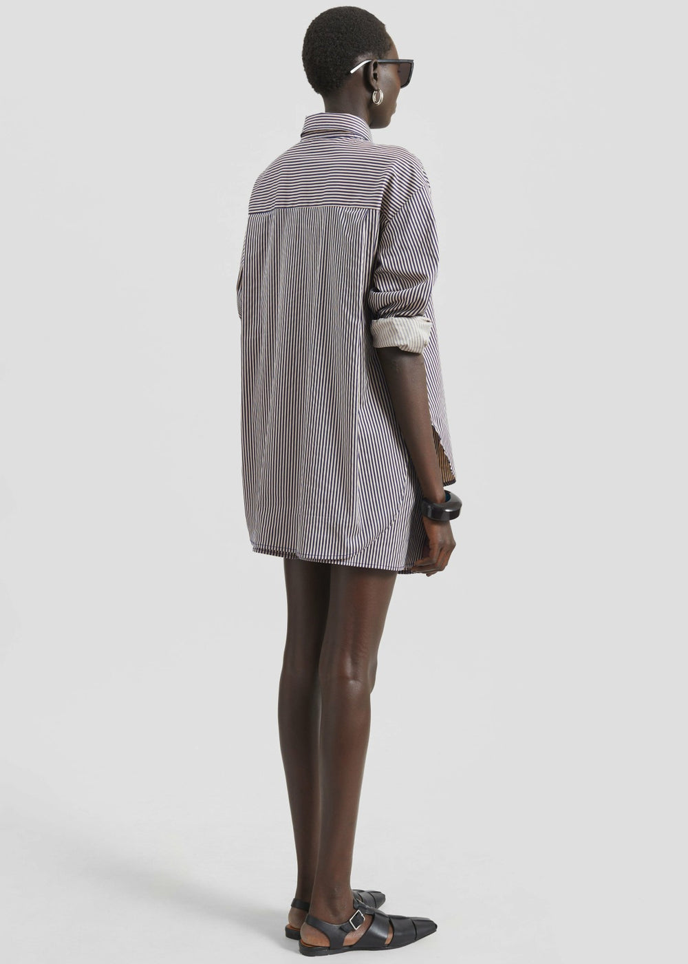 Lui Shirt - Beige/Navy Stripe