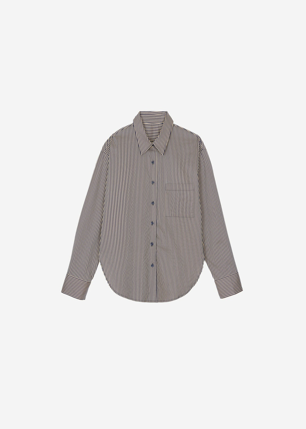 Lui Shirt - Beige/Navy Stripe