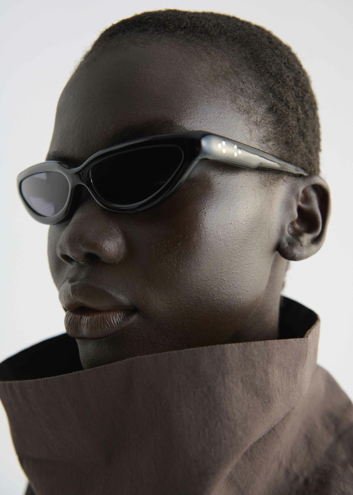 Port Tanger Fanna Sunglasses - Black Acetate/Black Lens