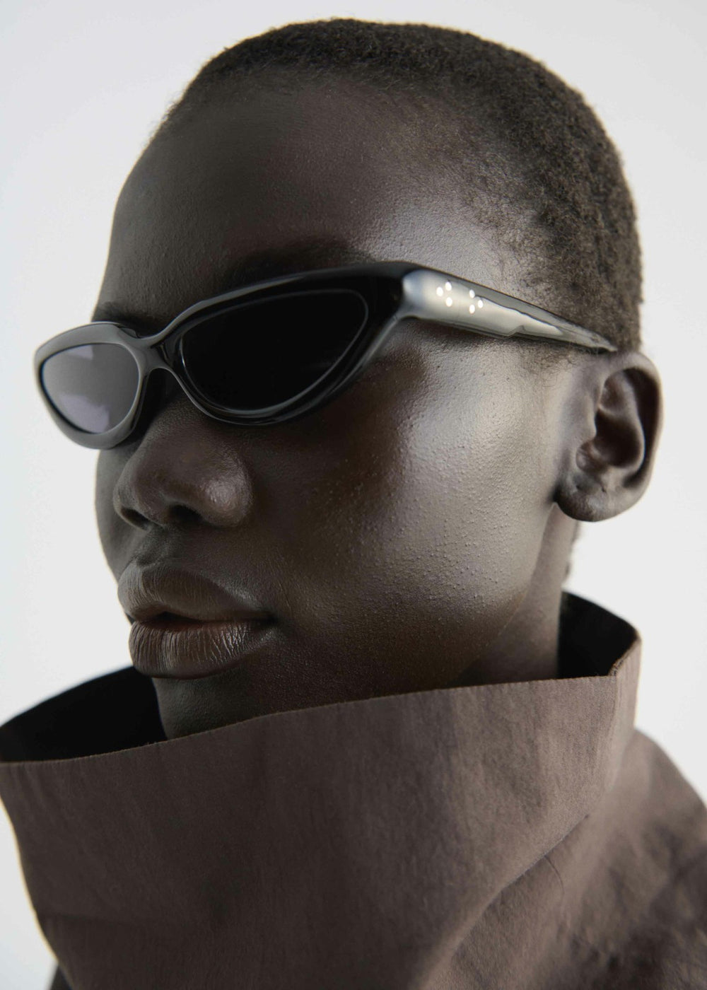 Port Tanger Fanna Sunglasses - Black Acetate/Black Lens