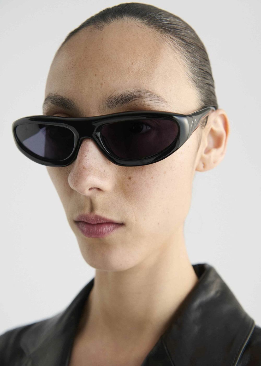 Port Tanger Uns Sunglasses - Black Acetate/Black Lens