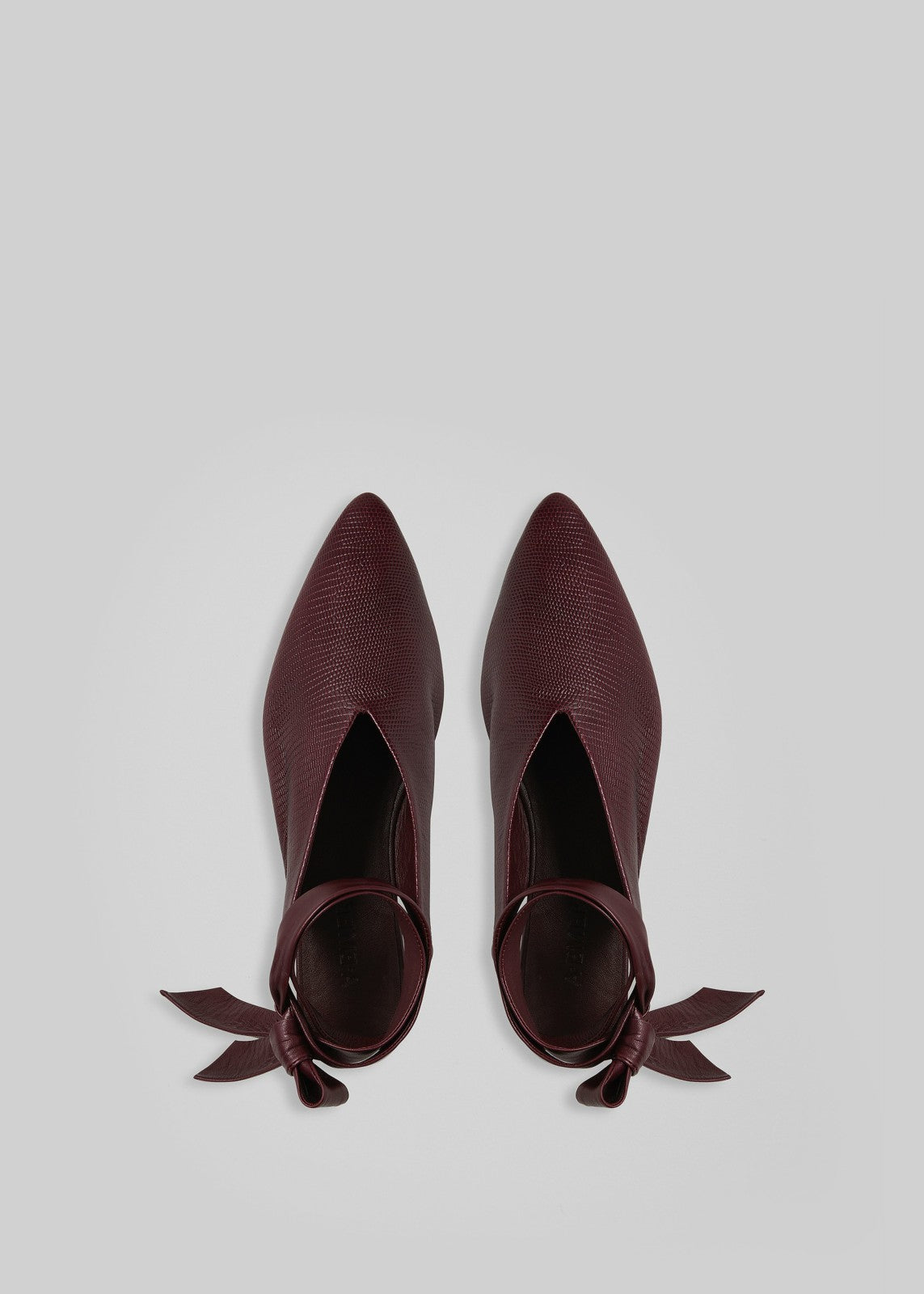 A.Emery The Maude Flats - Mulberry Embossed Lizard
