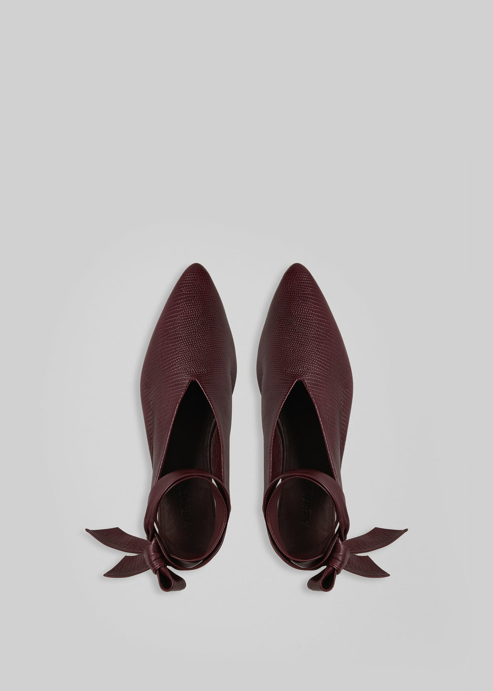 A.Emery The Maude Flats - Mulberry Embossed Lizard