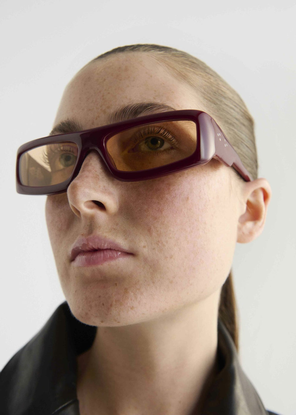 Port Tanger Daryan Sunglasses - Carmesi Acetate/Amber Lens