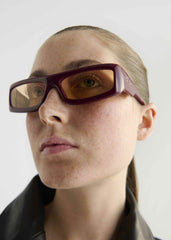 Port Tanger Daryan Sunglasses - Carmesi Acetate/Amber Lens