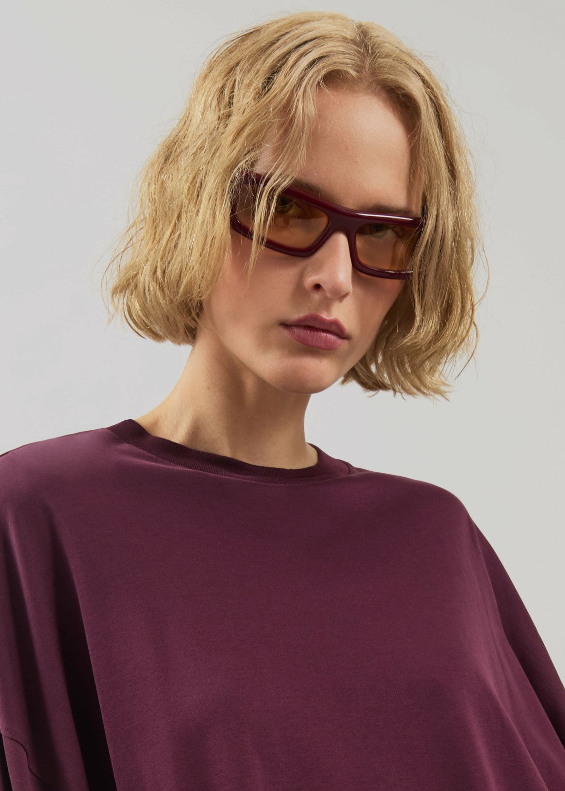 Port Tanger Daryan Sunglasses - Carmesi Acetate/Amber Lens