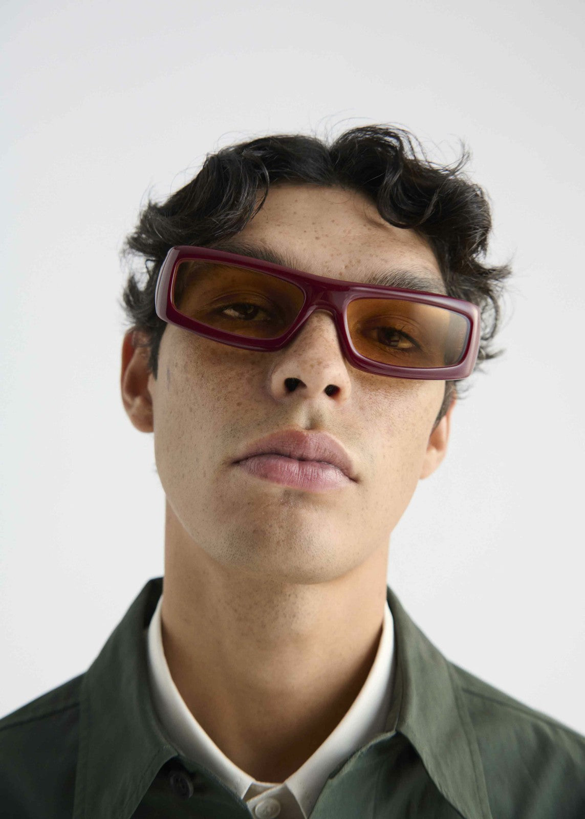 Port Tanger Daryan Sunglasses - Carmesi Acetate/Amber Lens