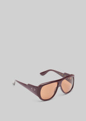 Port Tanger Gambia Sunglasses - Crimson Acetate/Tobacco Lens