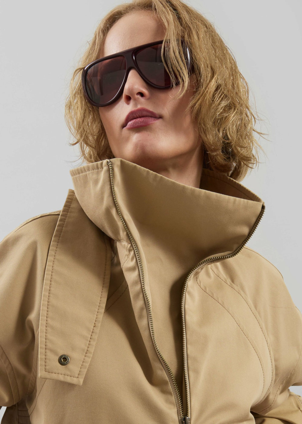 Port Tanger Gambia Sunglasses - Crimson Acetate/Tobacco Lens