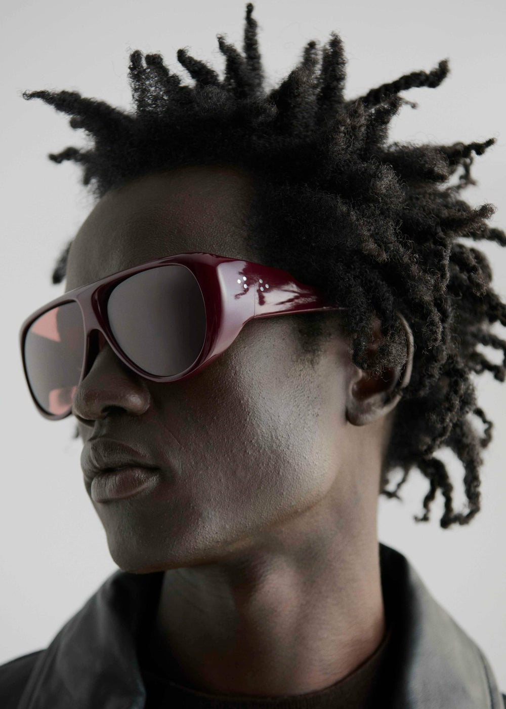 Port Tanger Gambia Sunglasses - Crimson Acetate/Tobacco Lens