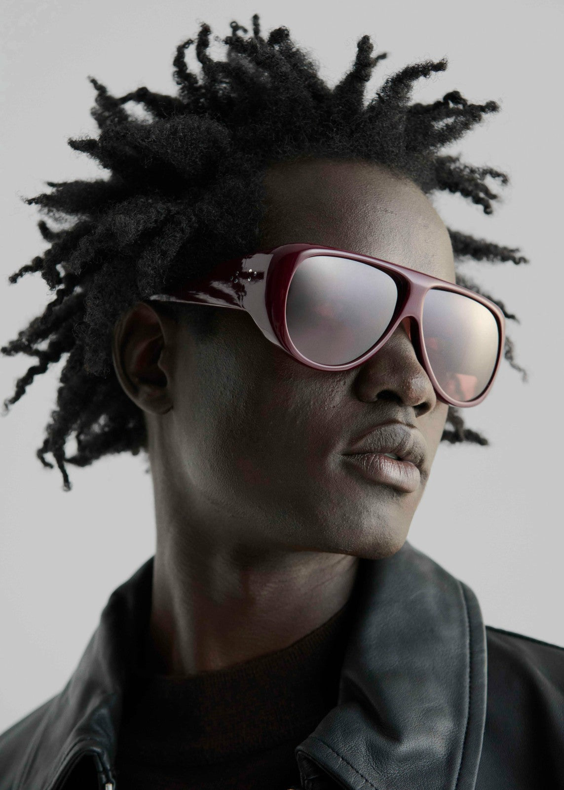 Port Tanger Gambia Sunglasses - Crimson Acetate/Tobacco Lens