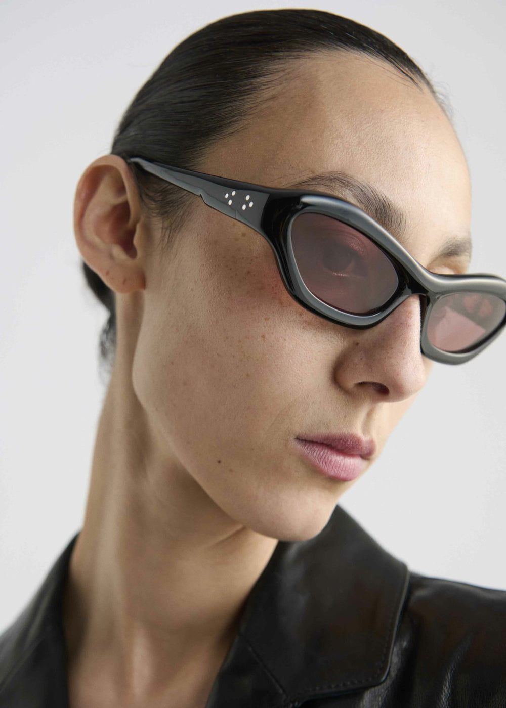 Port Tanger Hayya Sunglasses - Black Acetate/Tobacco Lens